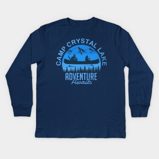 Camp Crystal Lake Adventure Awaits Kids Long Sleeve T-Shirt